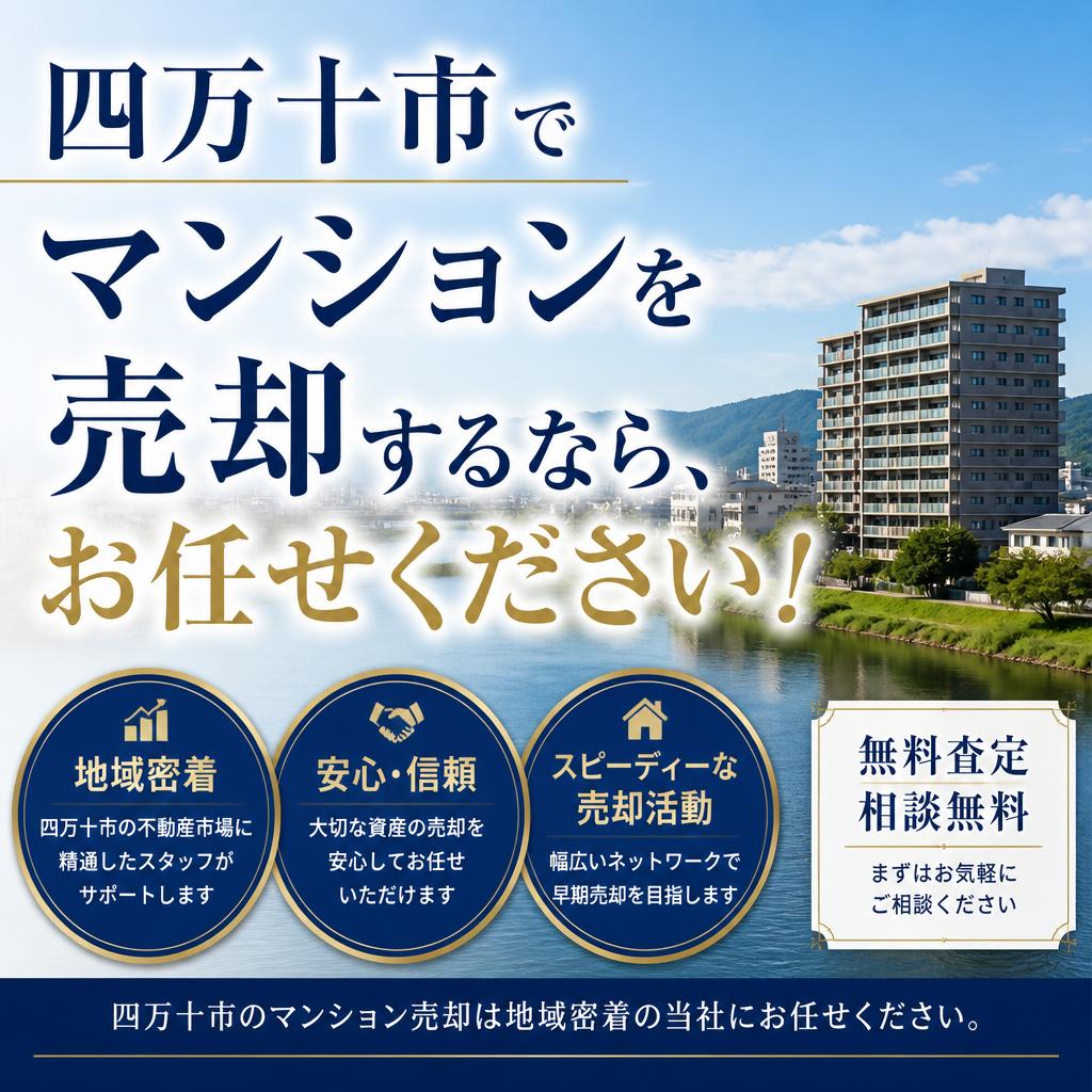 四万十市でマンションを売却するなら、お任せください！