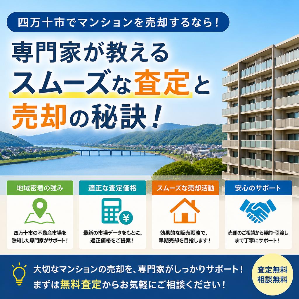 四万十市でマンションを売却するなら！専門家が教えるスムーズな査定と売却の秘訣！