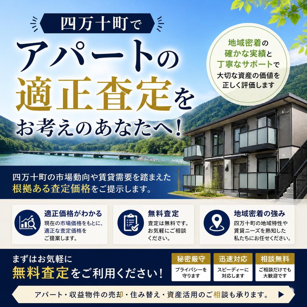 四万十町でアパートの適正査定をお考えのあなたへ！